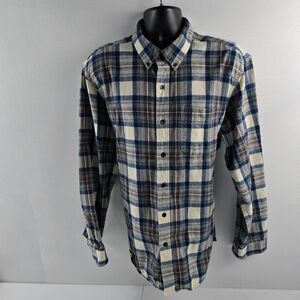 LL BEAN Men's Scotch Plaid Flannel Shirt, Traditional Fit blue‎ plaid XL mens